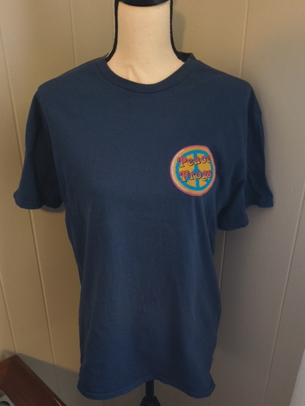 Peace Frogs Button Tee